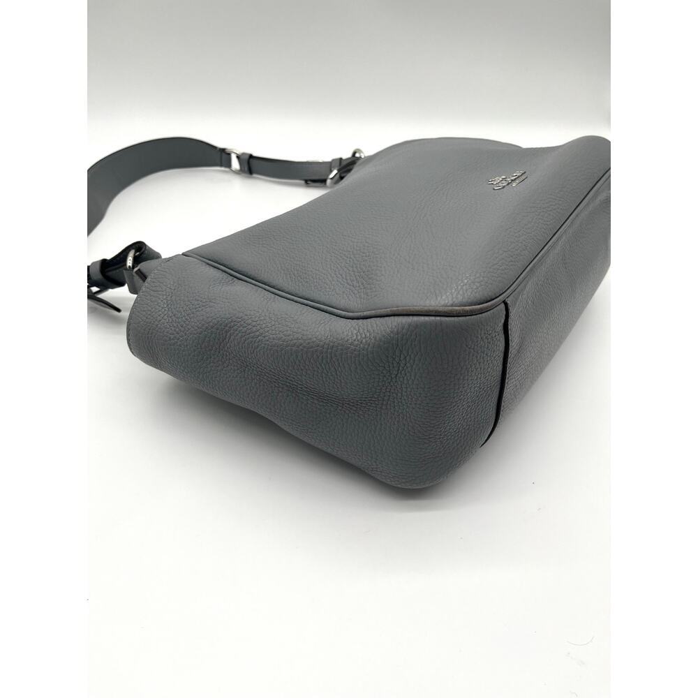 COACH Hobo Rori Pebbled Leather Buckle Shoulder Bag, Gray - Picture 11 of 11